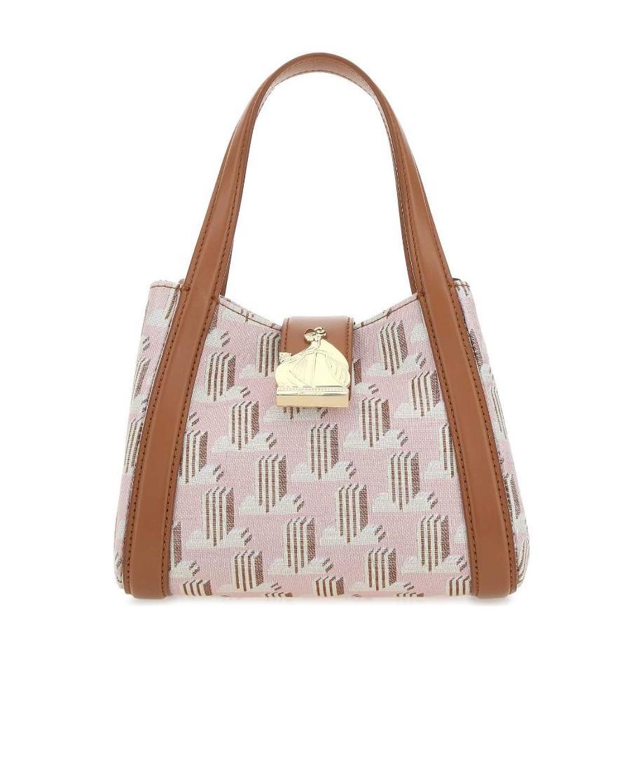 Lanvin Mother And Child Graphic-print Tote Bag In Brown