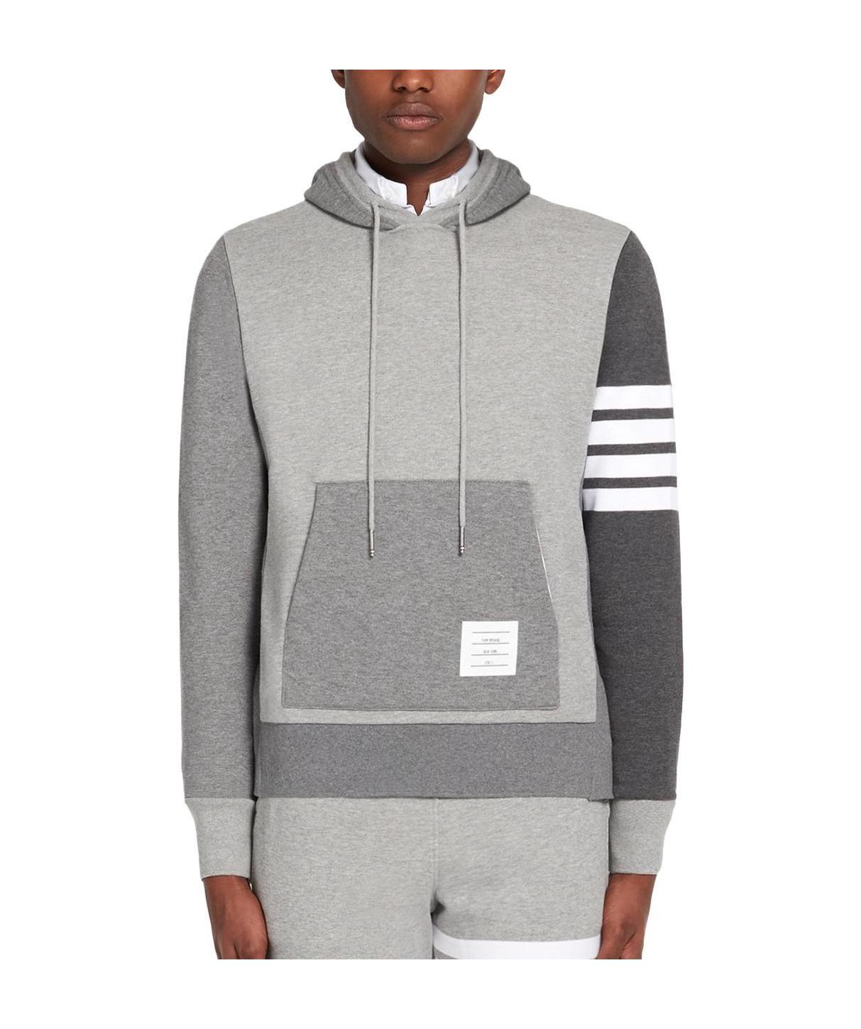 Thom Browne Men's Hoodie Pullover With Tona Fun Mix In Gray