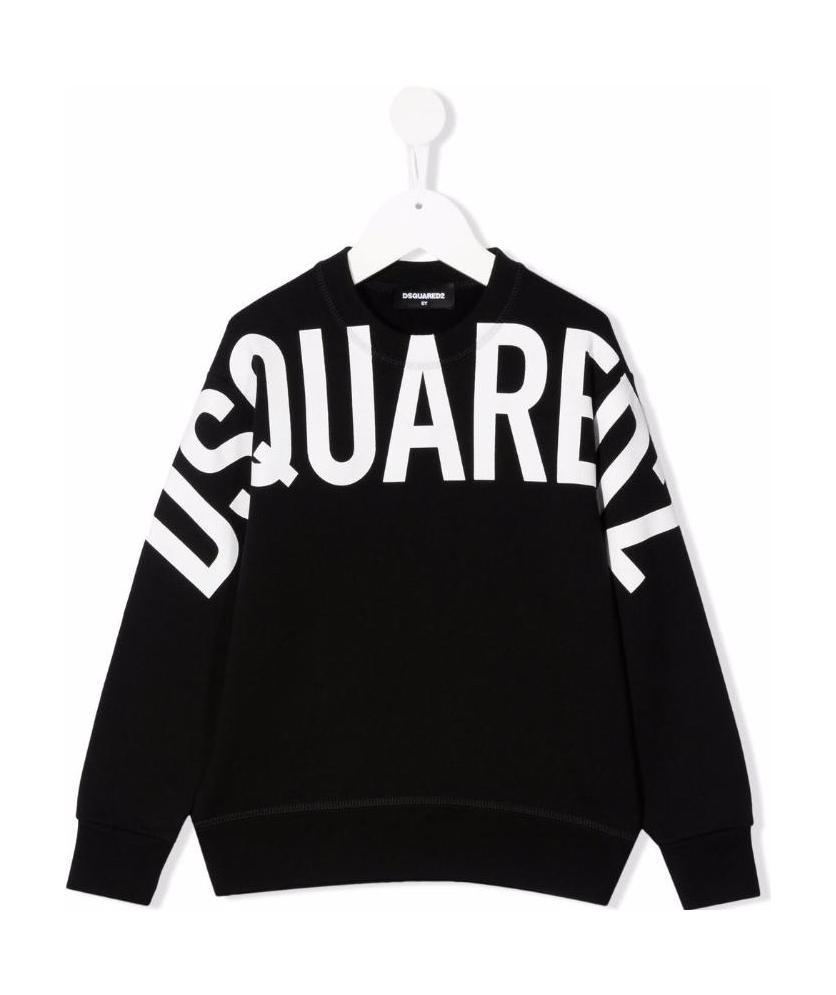 Dsquared2 Kids Logo Printed Sweatshirt In Black
