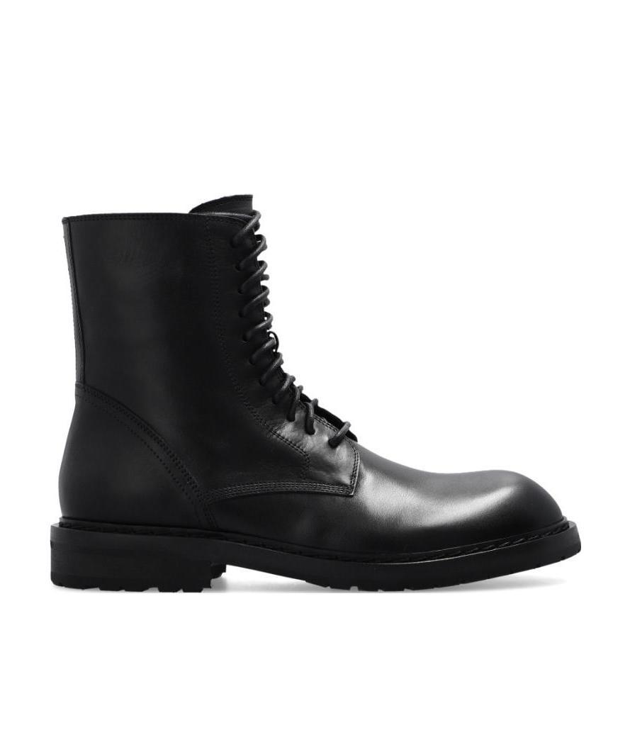 Ann Demeulemeester Lacing Ankle Boots In Black