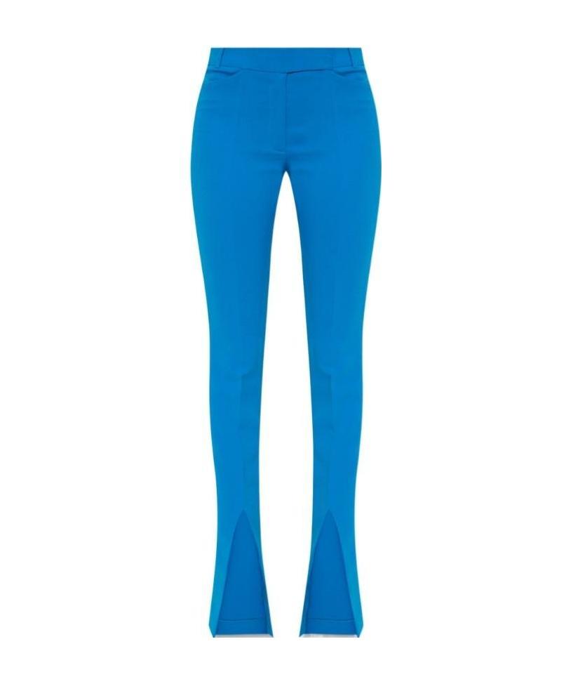 Attico Freja High-rise Techno Crêpe Pants In Blue