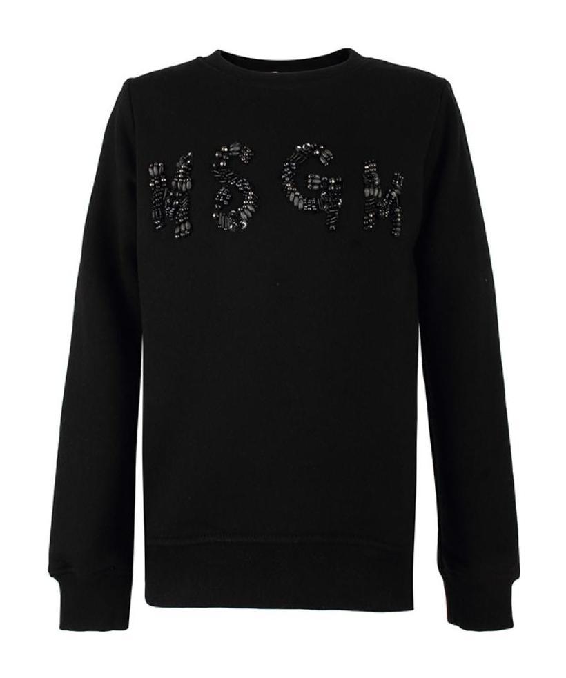 Msgm Logo Sweater In Black