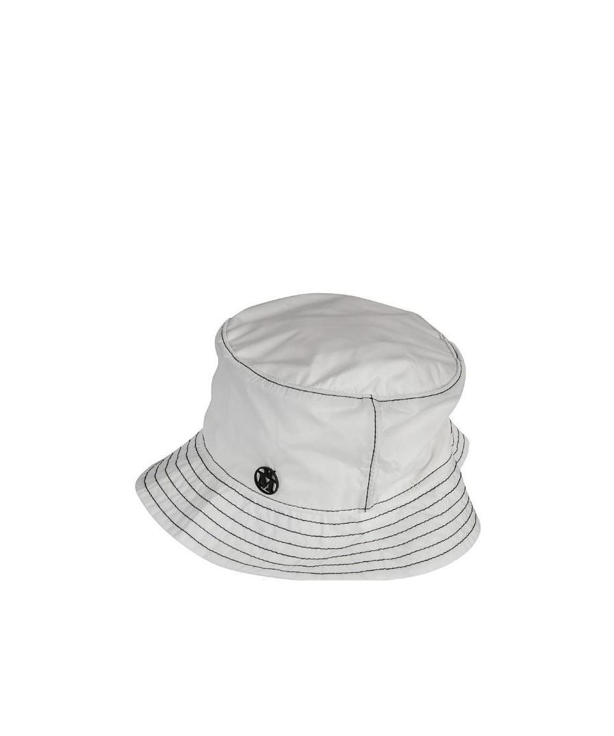 MAISON MICHEL LOGO-PLAQUE COTTON BUCKET HAT