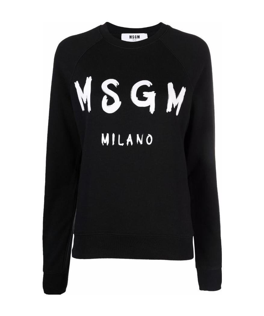 Msgm Relaxed-fit Sweatshirt With Raglan Sleeves In Black