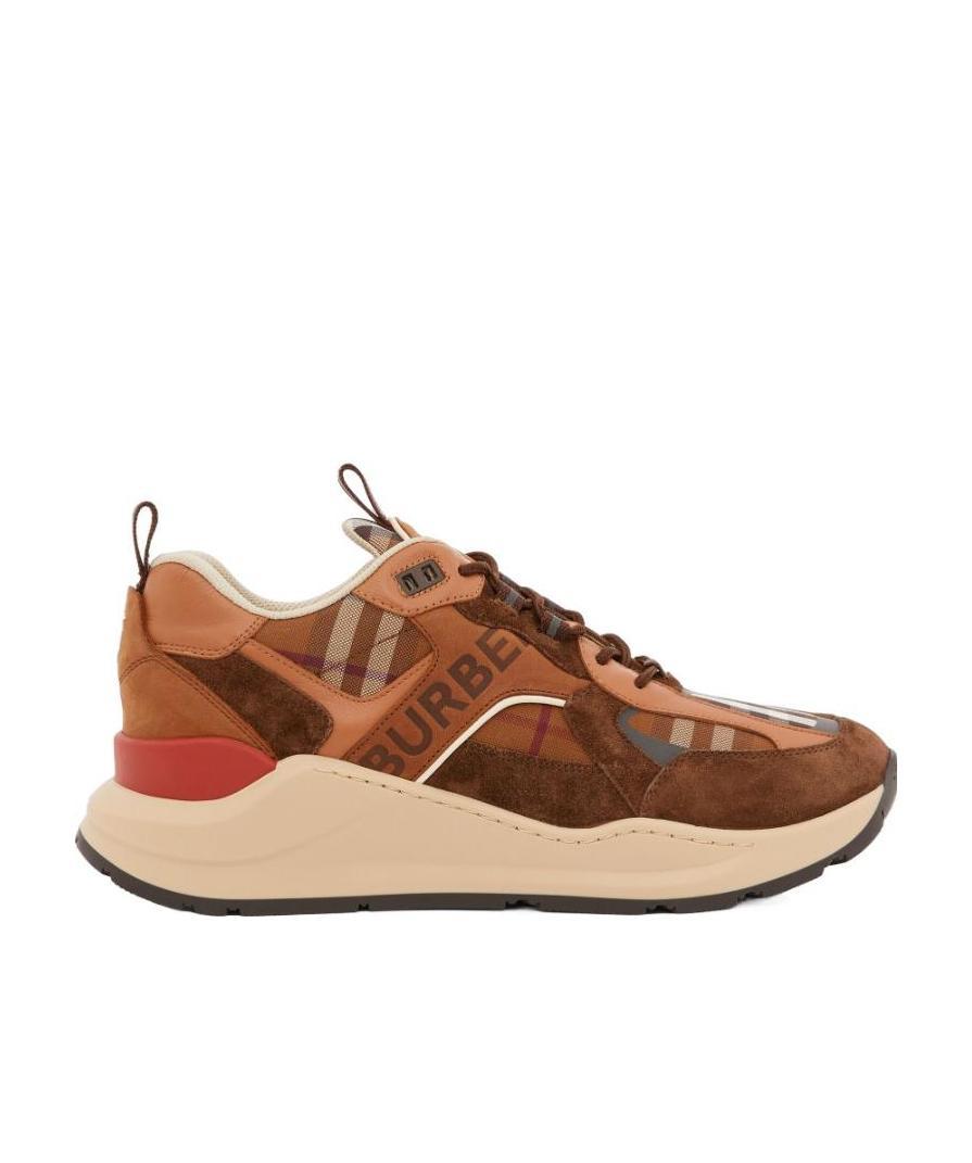 Burberry Logo-print Low-top Sneakers In Brown