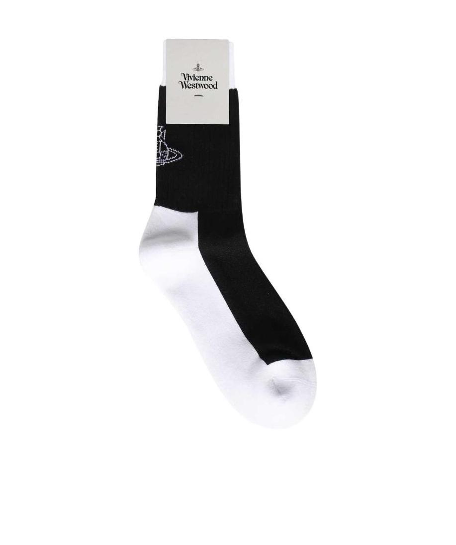 Vivienne Westwood Logo Knitted Socks In White