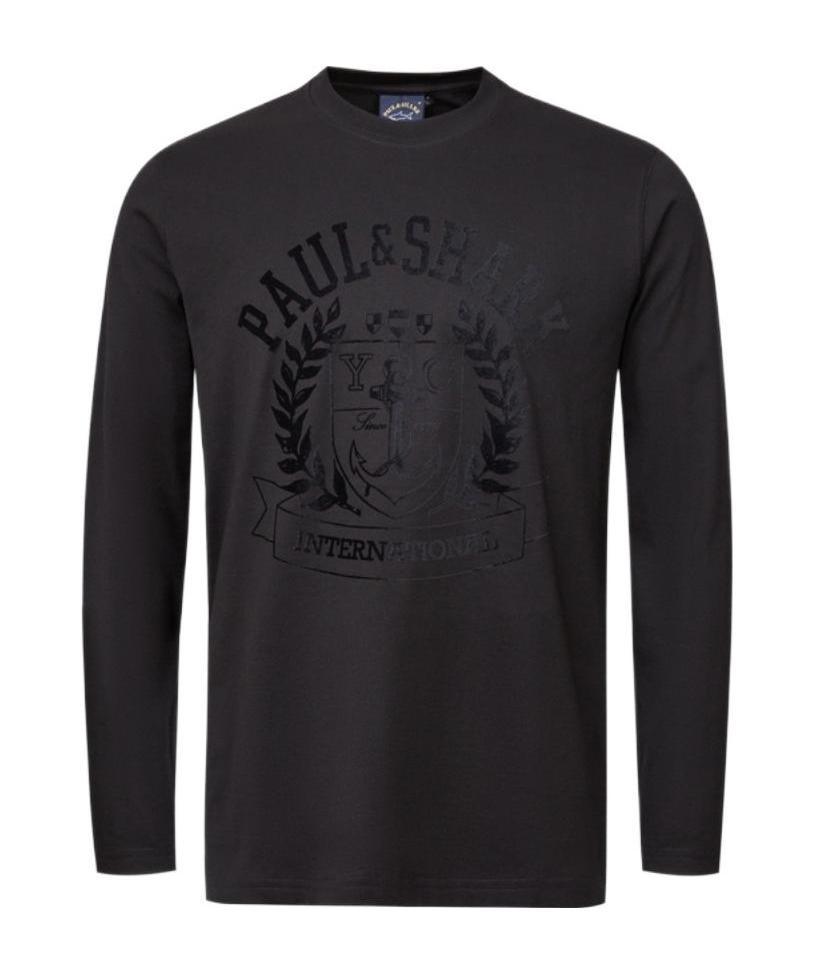 Shop Paul & Shark Pattern Logo T-shirt In Black