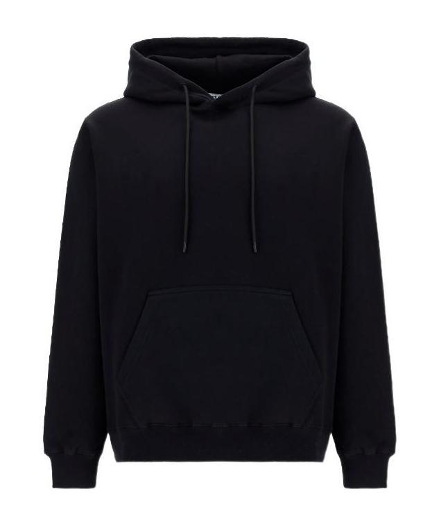 Msgm Logo-print Pullover Hoodie In Black
