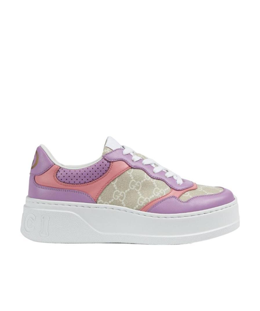 Gucci Multi-panel Lace-up Sneakers In White