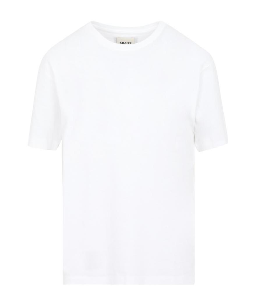 Shop Khaite Mae Cotton T-shirt In White