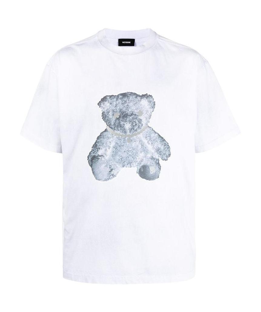 We11 Done Negative Teddy Print T-shirt In White