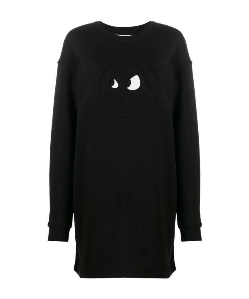 Mcq By Alexander Mcqueen Chester Monster Sweatshirt Dress In Black