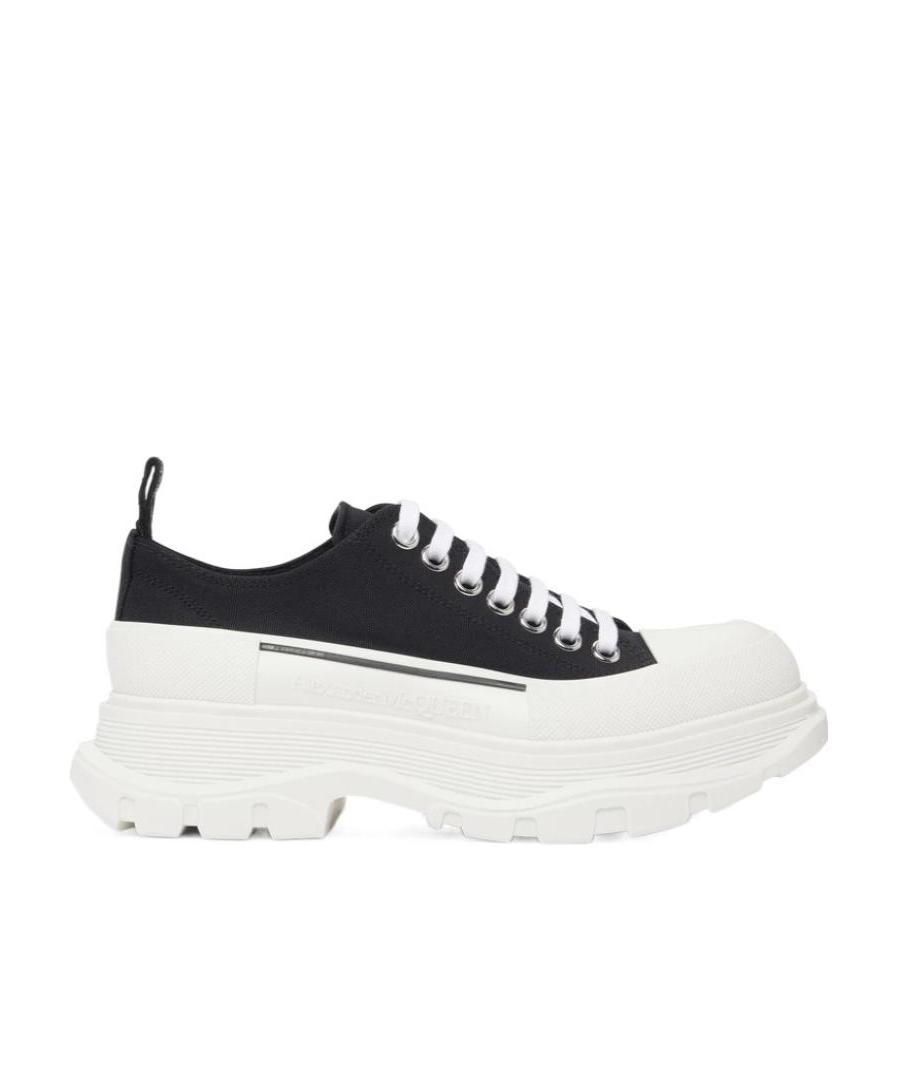 Shop Alexander Mcqueen Thick Sole Casual Sneakers In Black