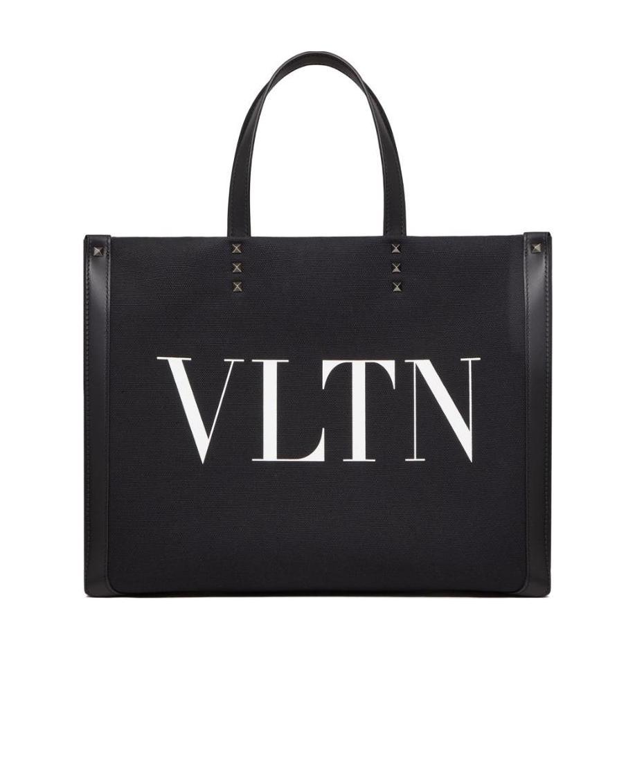 Valentino Medium Vltn Ecolab Tote Bag In Black