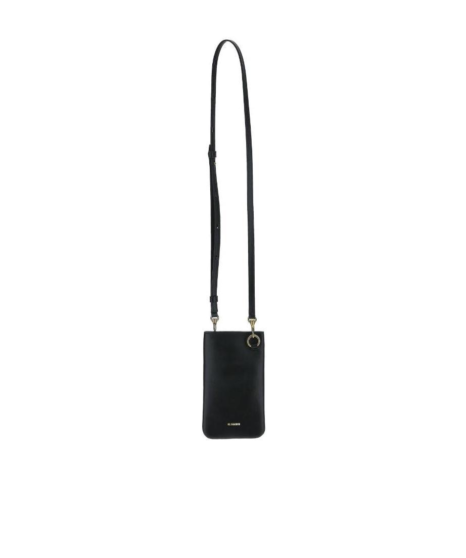 Jil Sander Logo Mobile Phone Bag In Black