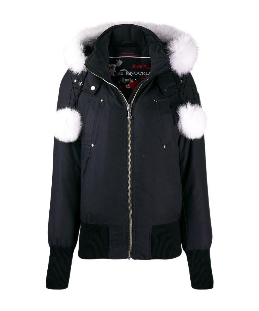 Moose Knuckles Debbie Womens Bomber Jacket In Black