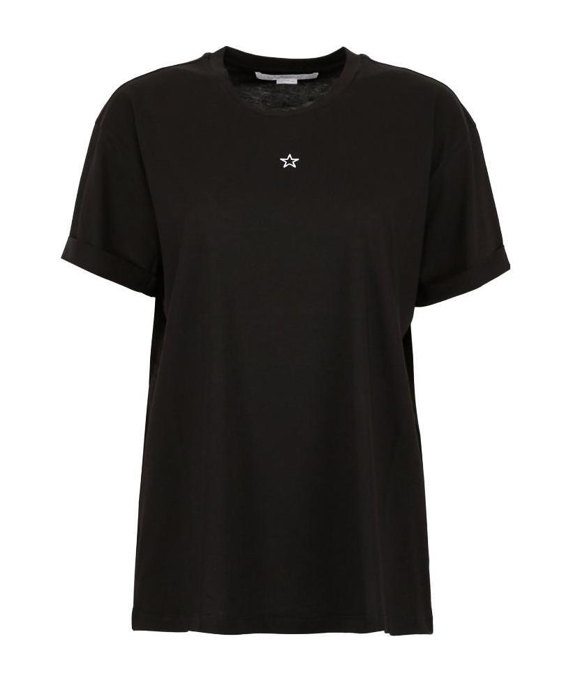 Stella Mccartney Embroidered Mini Star T-shirt In Black