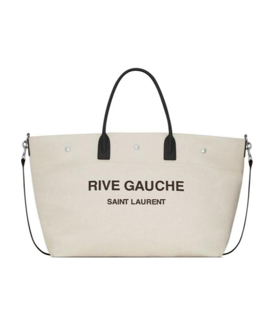 Saint Laurent Rive Gauche Maxi Tote Bag In Nude