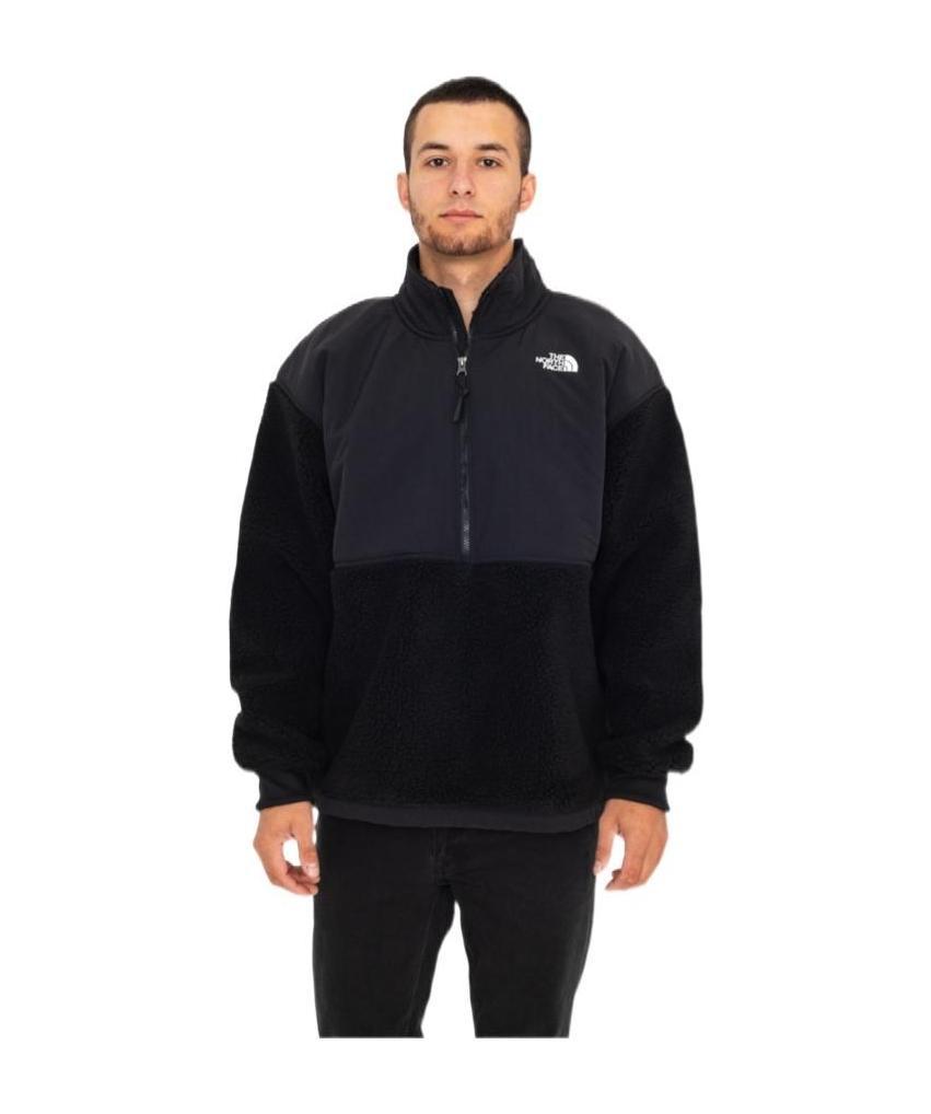 Shop The North Face Black Spliced Velvet Jacket
