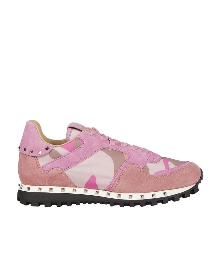 Valentino Logo Casual Sneakers In Pink