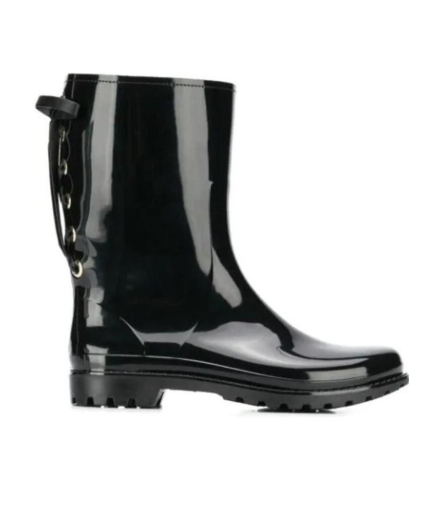 Red Valentino Logo Boots In Black