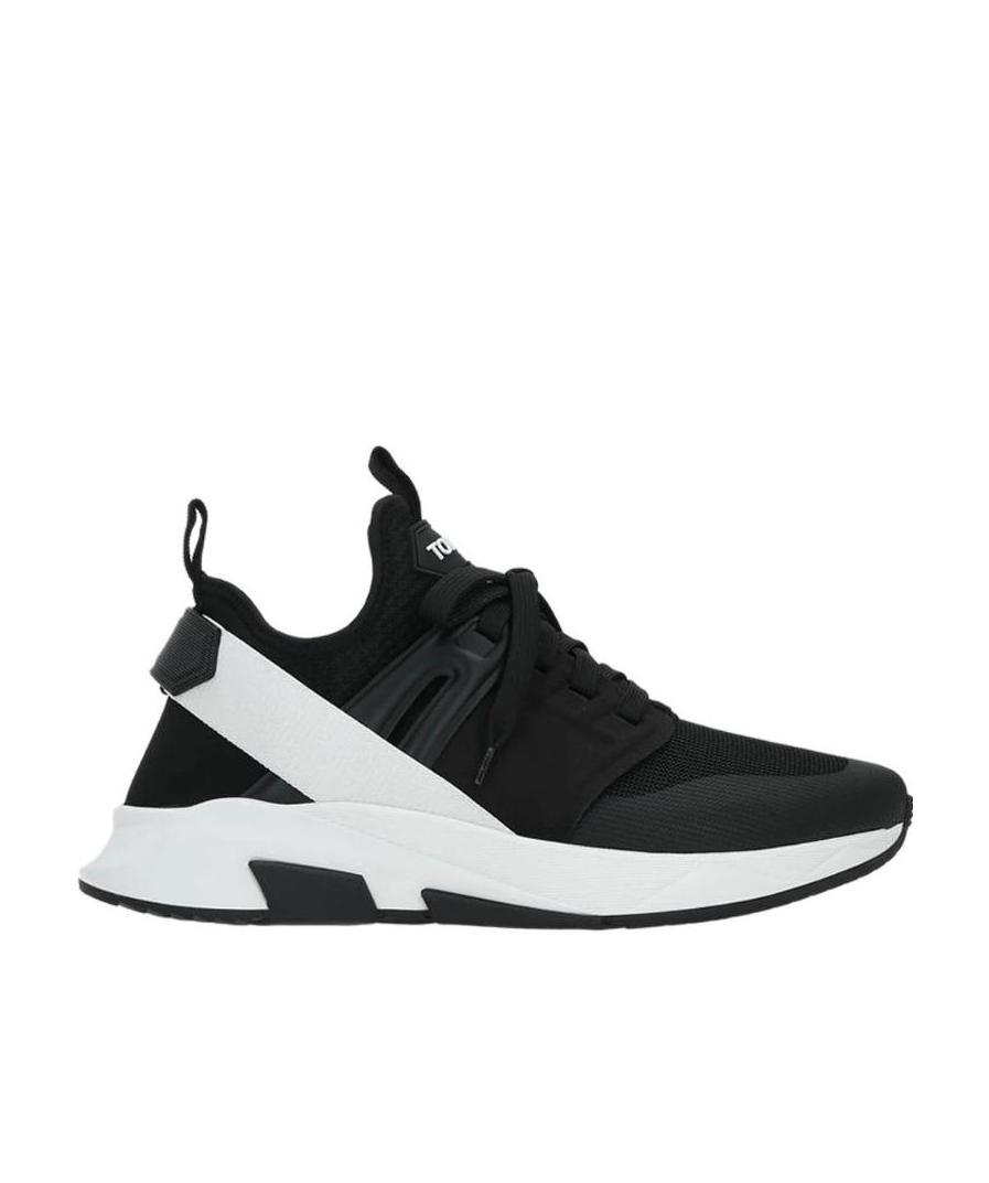 Tom Ford Neoprene And Suede Jago Sneakers Shoes In Black
