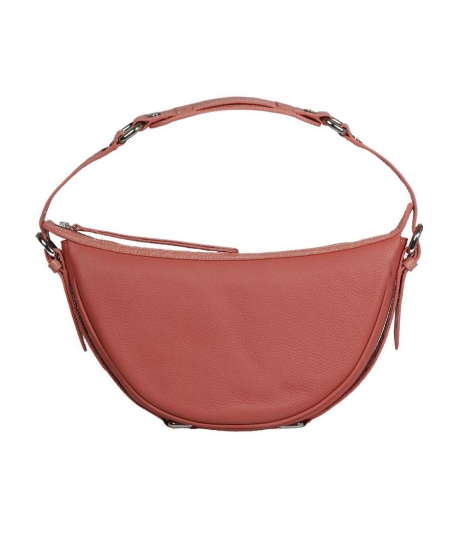 By Far Gib Crocodile-embossed Shoulder Bag In Brown