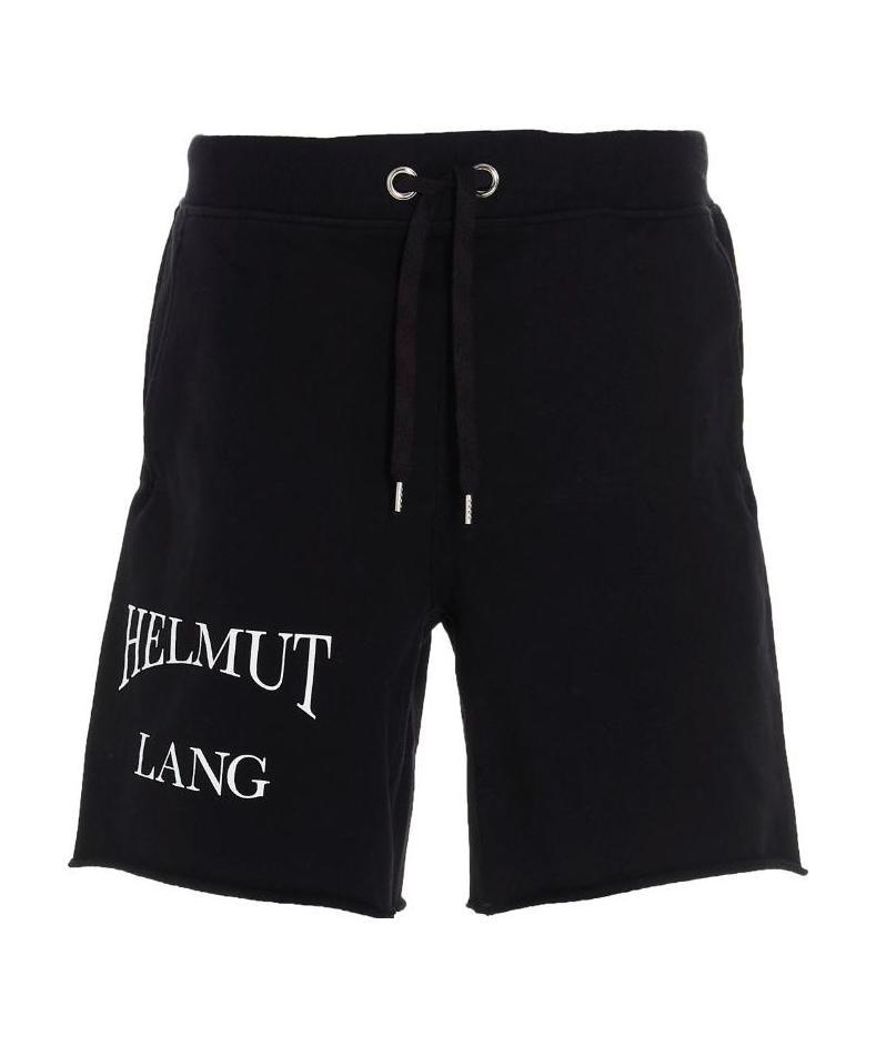Helmut Lang Logo-print Track Shorts In Black