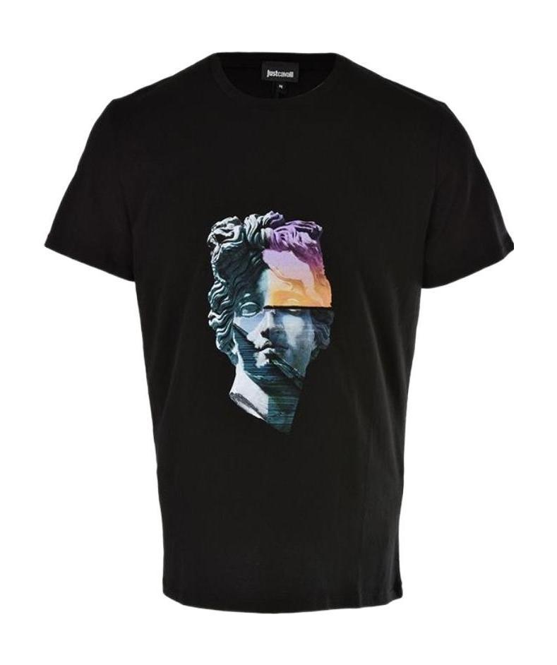 Just Cavalli Logo T-shirt In Black