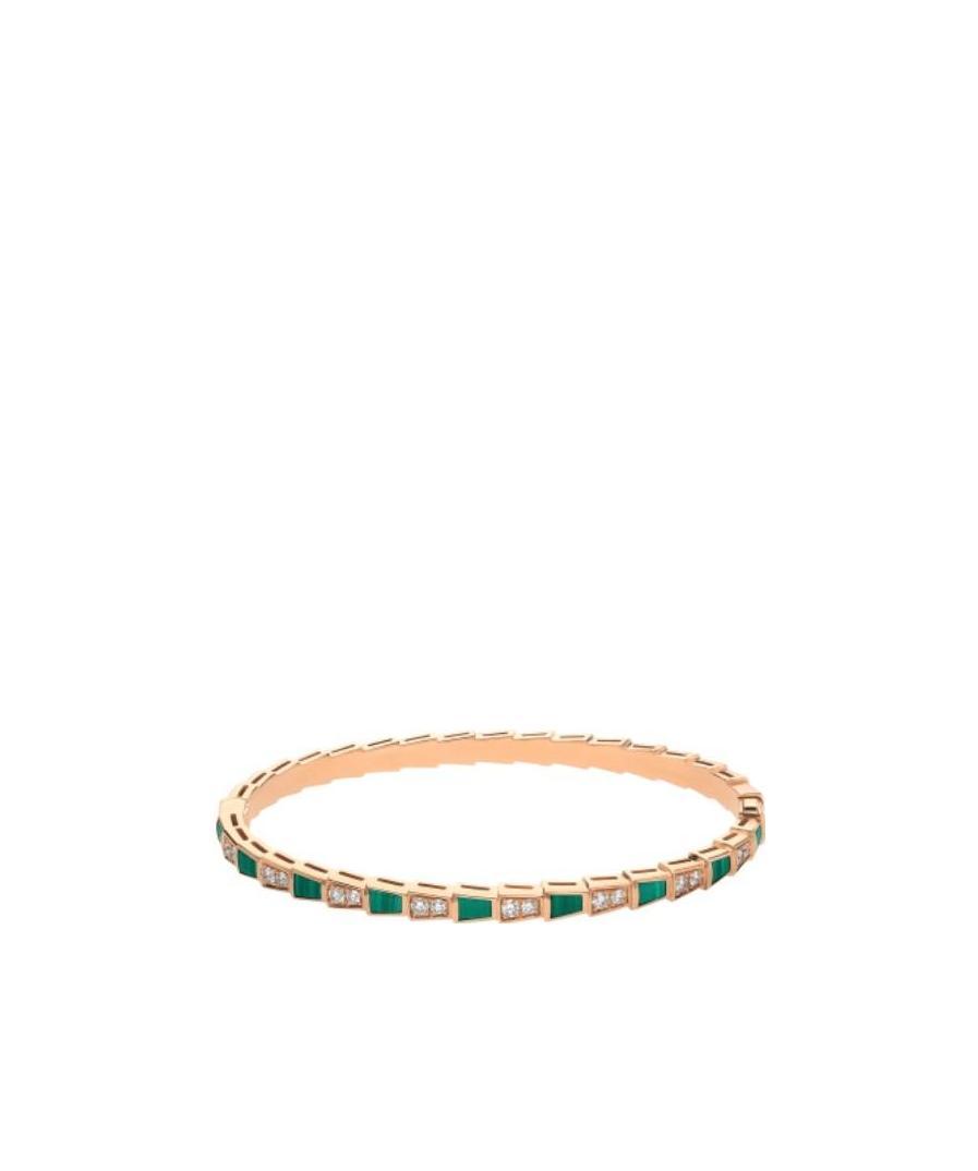 Bvlgari Serpenti Viper Series 18k Rose Gold Bracelet In Yellow