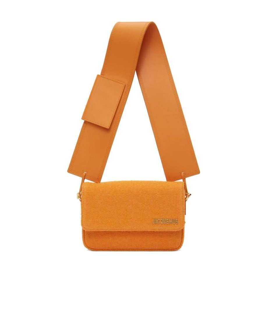 Shop Jacquemus Logo Flip Shoulder Bag In Orange