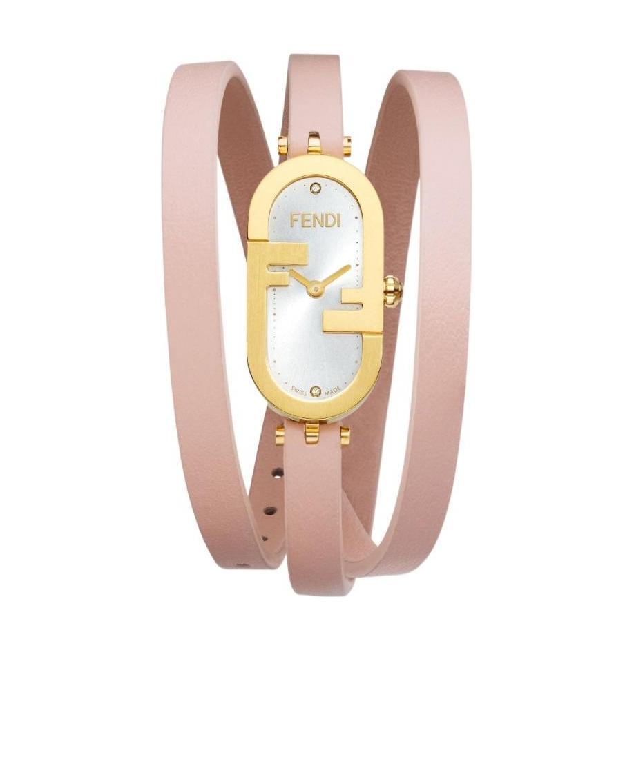 Fendi 14.80 X 28.30 Mm - Oval Watch With Olock Logo In Pink