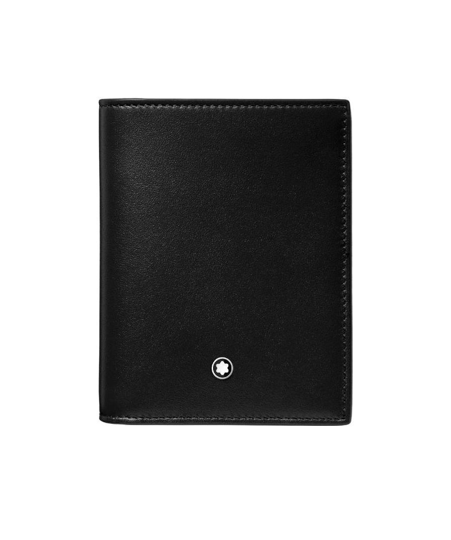 Montblanc Bi-fold Leather Wallet In Black