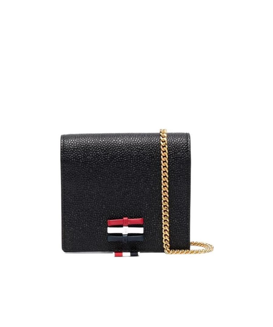 THOM BROWNE RWB-BOW CHAIN-STRAP CARDHOLDER 