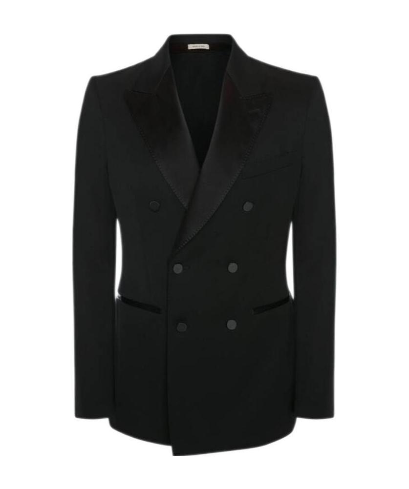 Alexander Mcqueen Double-breasted Suit Jacket In Black