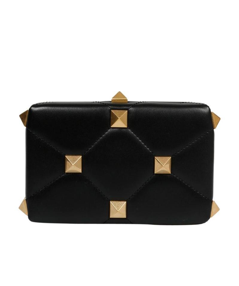 Valentino Roman Stud Crossbody Bag In Black