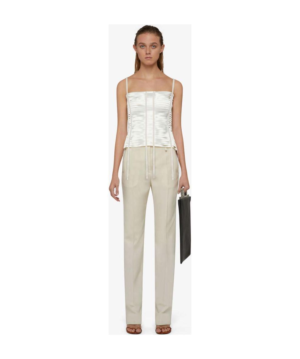 Givenchy High-waisted Slim-fit Trousers In Neutral