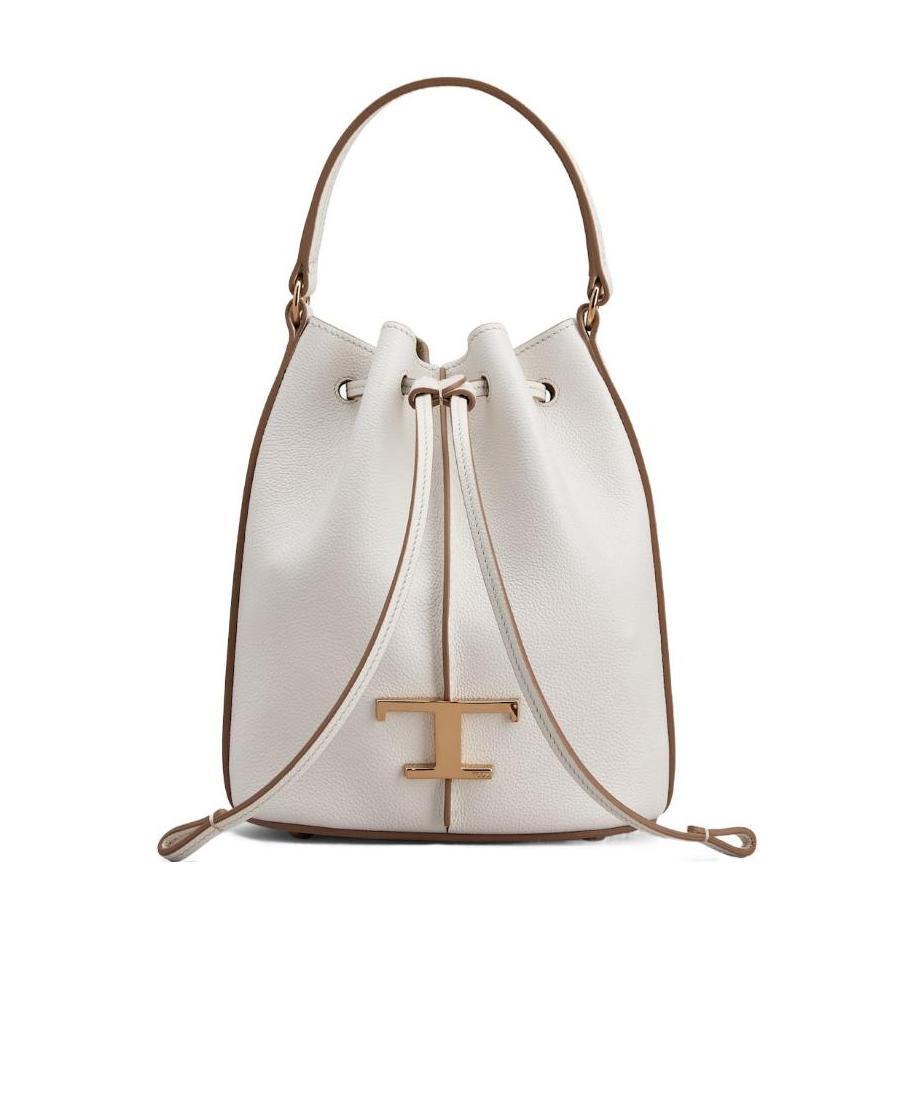 Shop Tod's Logo Hardware Bucket Bag In White