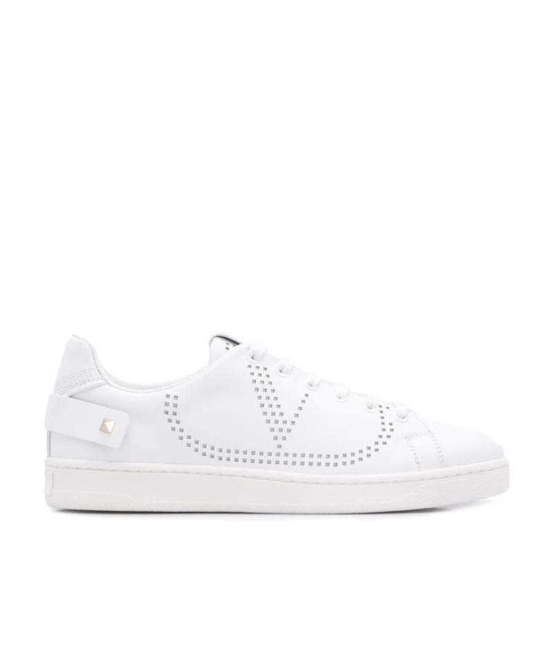 Valentino Backnet Low-top Sneakers In White