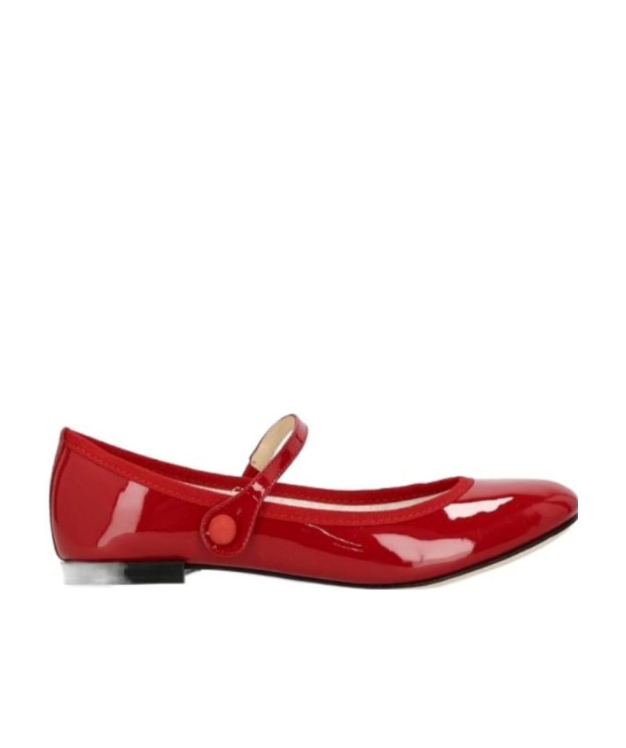 Repetto Patent Lio Mary Jane Ballerina Flats In Red