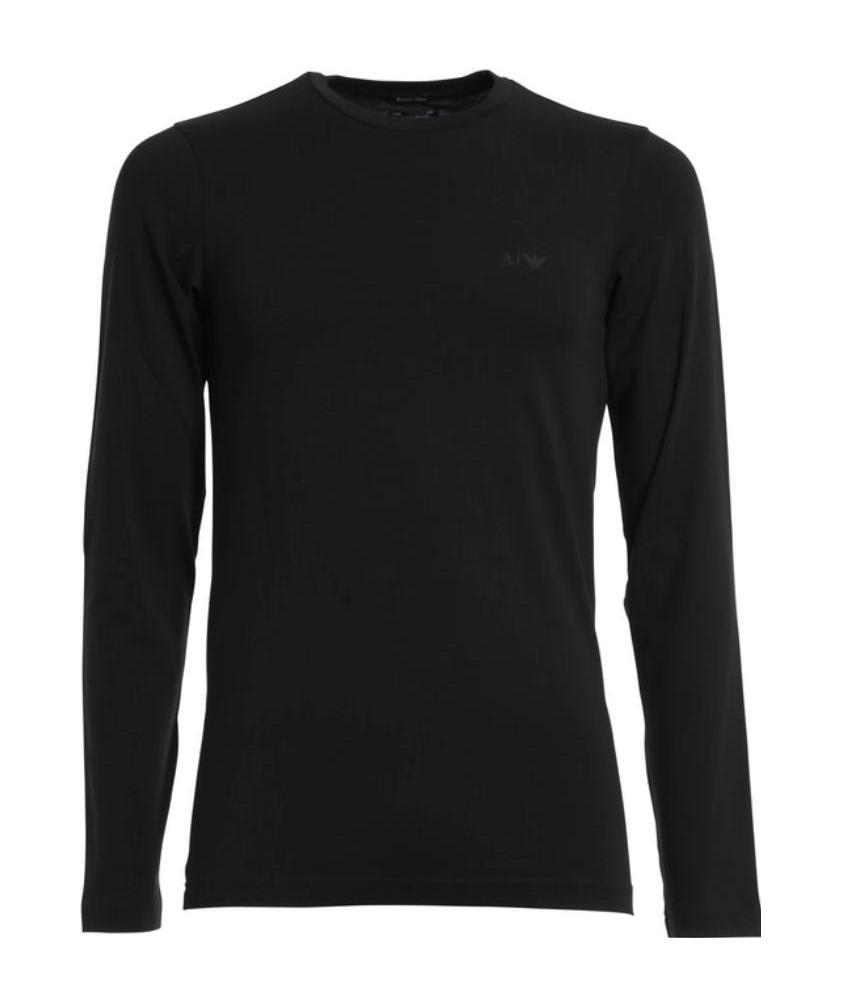 ARMANI JEANS ROUND COLLAR AND LONG-SLEEVED T-SHIRT