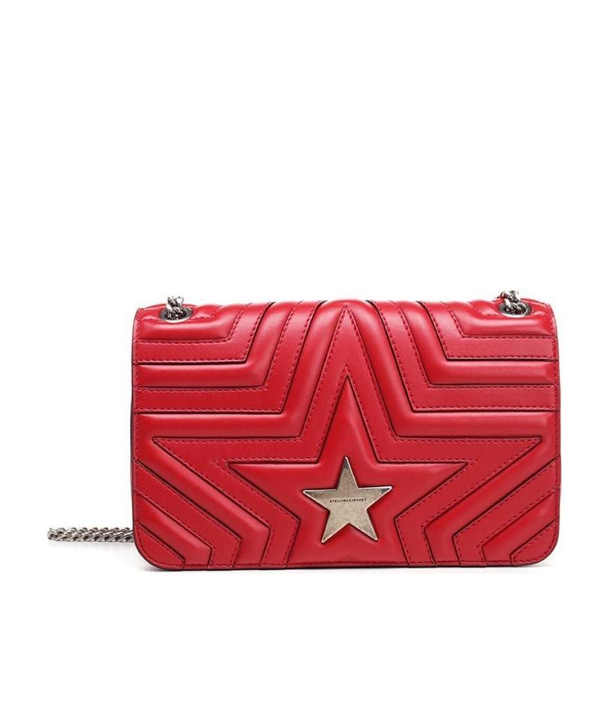 Stella Mccartney Stella Star Shoulder Bag In Red