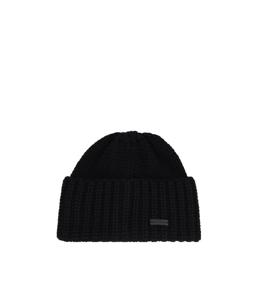 Saint Laurent Logo-plaque Chunky Knit Cashmere Beanie In