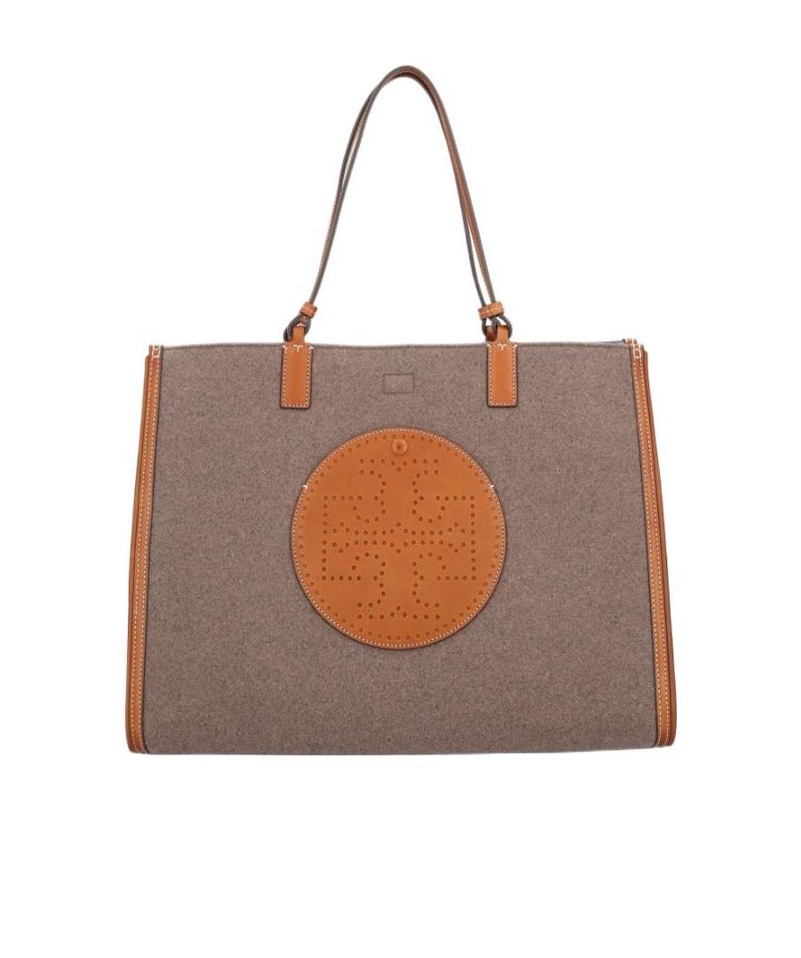 Tory Burch Ella Felt Tote Bag In Brown