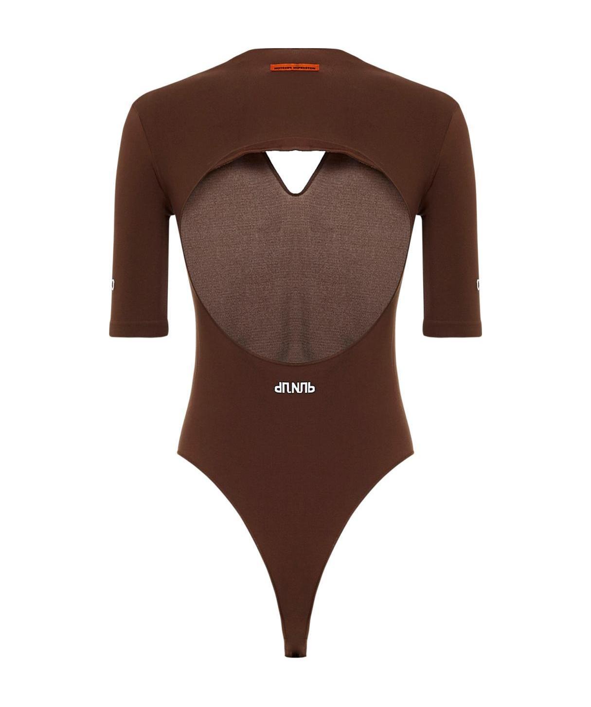 Heron Preston Hollowed Out Short-sleeved Jumpsuit In Red