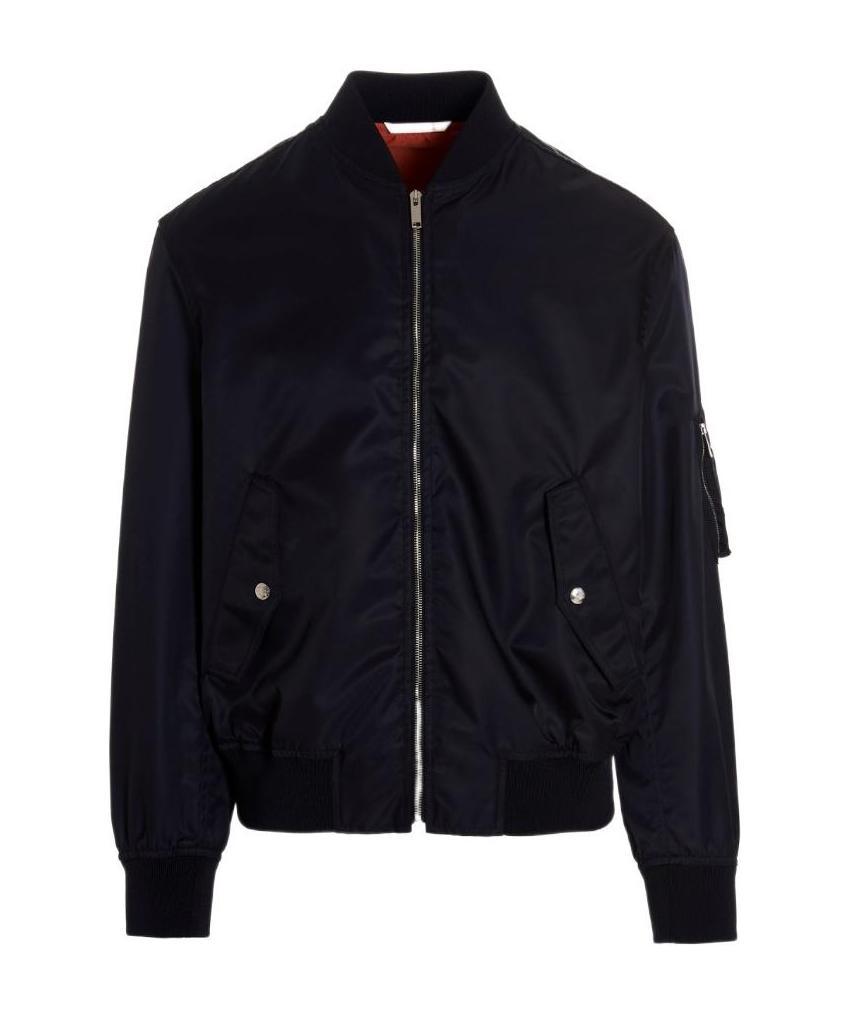 Valentino Nylon Jacket With Toile Iconographe Print In Black