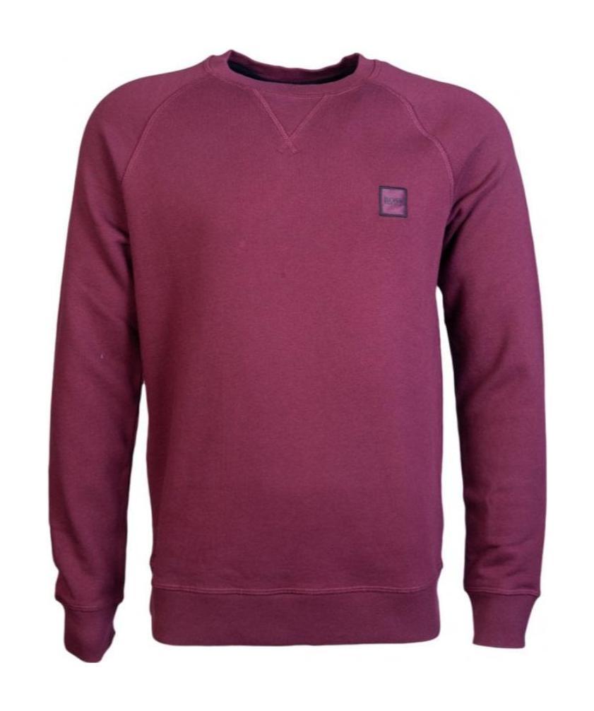 HUGO BOSS EMBROIDERED ROUND-NECKED SWEATER