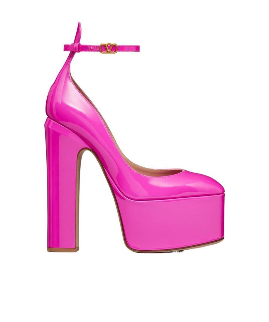 Shop Valentino Garavani Tan-go Platform Pump In Patent Leather 155mm In Pink