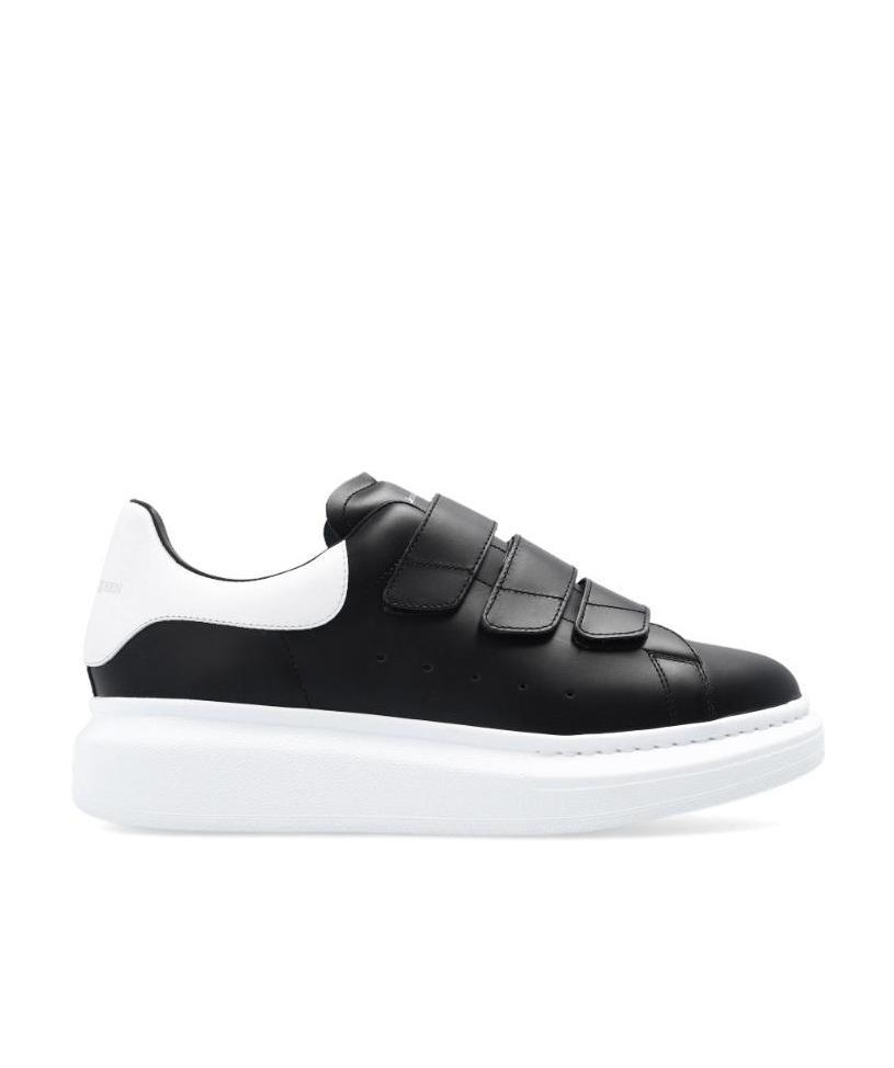 Alexander Mcqueen Touch-strap Low-top Sneakers In Black