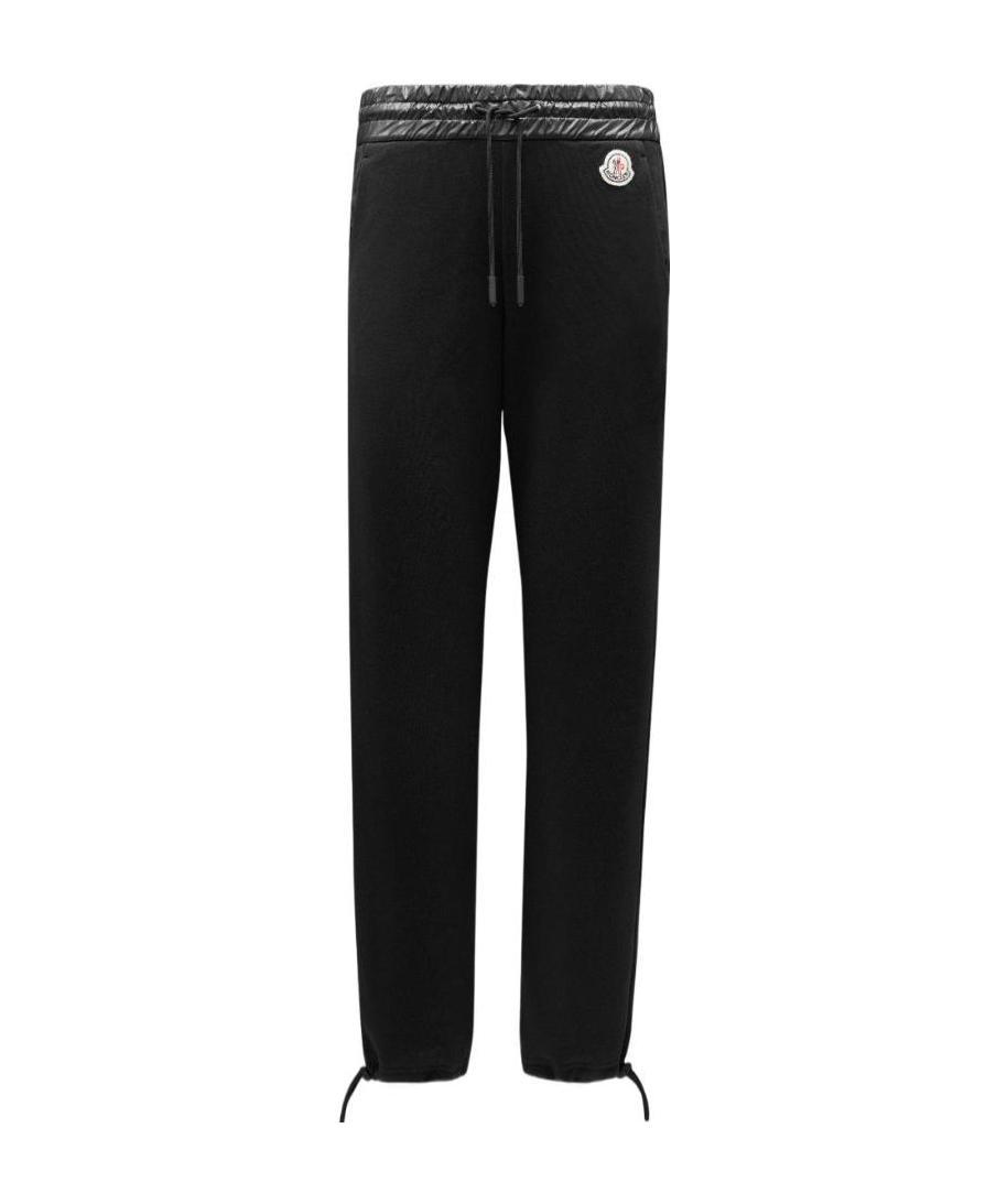 Moncler Born To Protect Logo-patch Trousers In Black